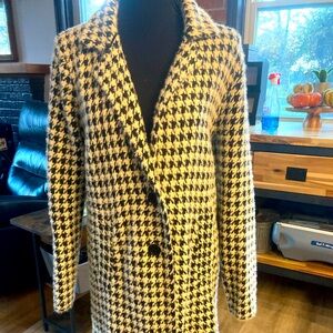 Max Studio Houndstooth Jacket Sweater  S